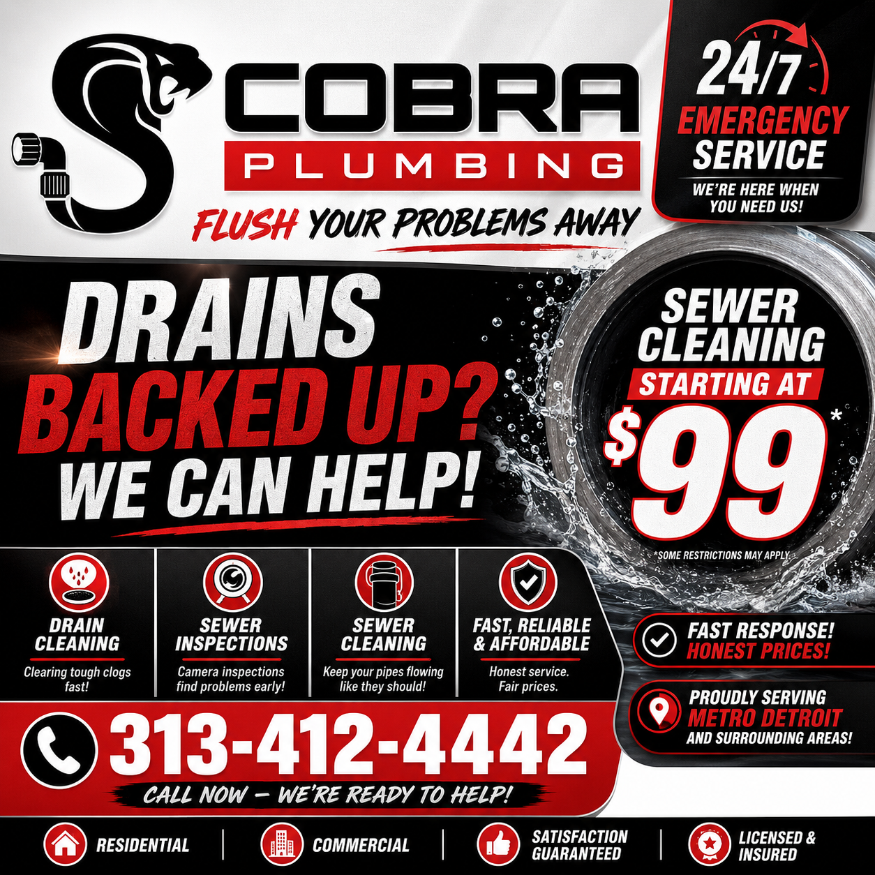 Cobra Plumbing services in